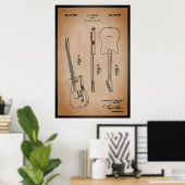 Phantastische elektrische Gitarre Patent Art Cool  Poster (Heimbüro)