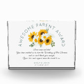 Phantastische Eltern Preis Sonnenblumen Hochzeit V Fotoblock (Vorderseite)
