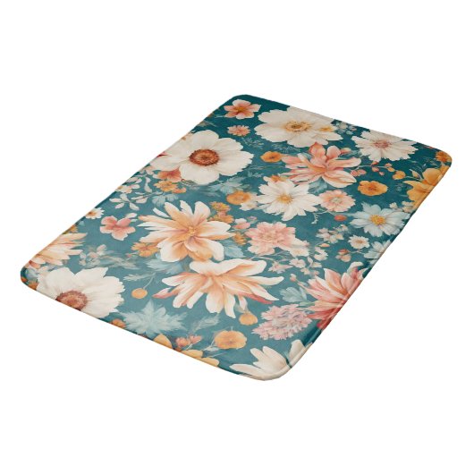 Phantastische empfindliche Blume Badematte (Schrägansicht)