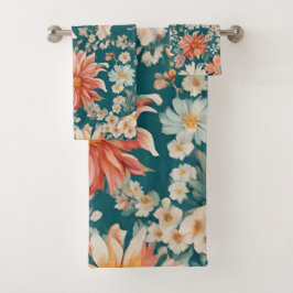 Phantastische empfindliche Blume Badhandtuch Set