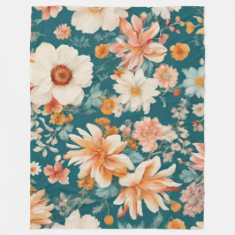 Phantastische empfindliche Blume Fleecedecke