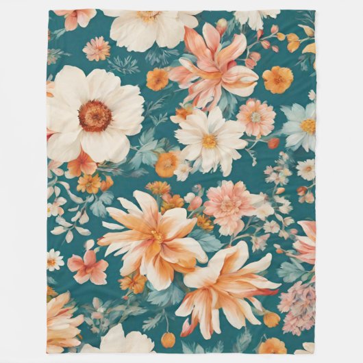 Phantastische empfindliche Blume Fleecedecke (Vorderseite)