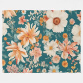 Phantastische empfindliche Blume Fleecedecke (Vorderseite (Horizontal))