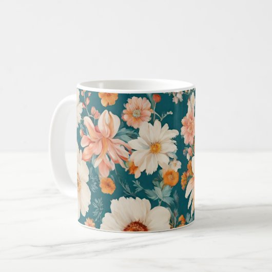 Phantastische empfindliche Blume Kaffeetasse (Vorderseite Links)