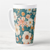Phantastische empfindliche Blume Latte Tasse (Linke Ecke)
