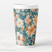 Phantastische empfindliche Blume Latte Tasse (Vorderseite)