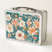 Phantastische empfindliche Blume Metall Brotdose (Rückseite)