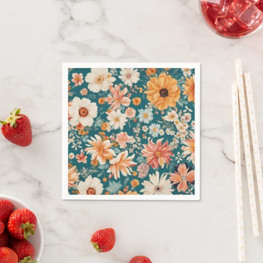 Phantastische empfindliche Blume Serviette (Beispiel)