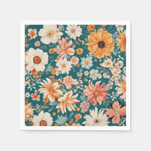 Phantastische empfindliche Blume Serviette (Vorderseite)