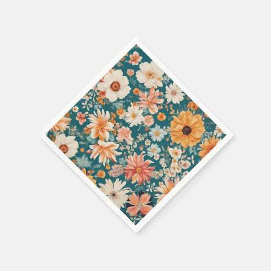 Phantastische empfindliche Blume Serviette (Ecke)