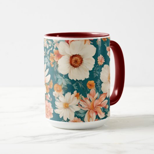 Phantastische empfindliche Blume Tasse (VorderseiteRechts)