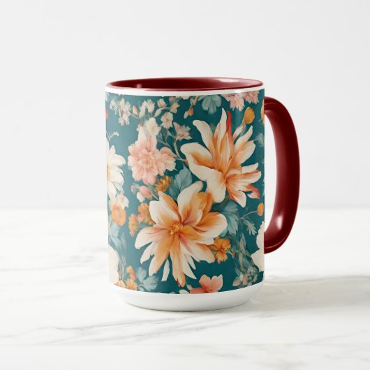 Phantastische empfindliche Blume Tasse (VorderseiteRechts)