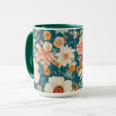 Phantastische empfindliche Blume Tasse (Vorderseite Links)