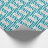 Phantastische Ermutigung mit Aquamarinem Zickzack  Geschenkpapier (Ecke)