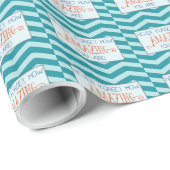 Phantastische Ermutigung mit Aquamarinem Zickzack Geschenkpapier (Rolleneckpunkt)