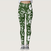 Phantastische Euro Dollars Muster Leggings (Vorderseite)