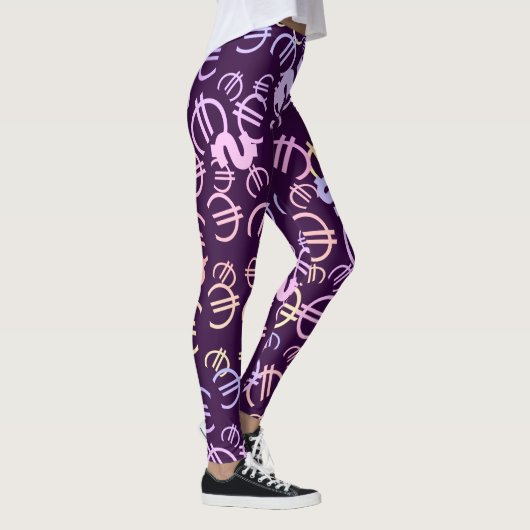 Phantastische Euro Dollars Muster Leggings (Rechts)