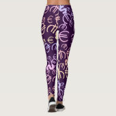 Phantastische Euro Dollars Muster Leggings (Rückseite)