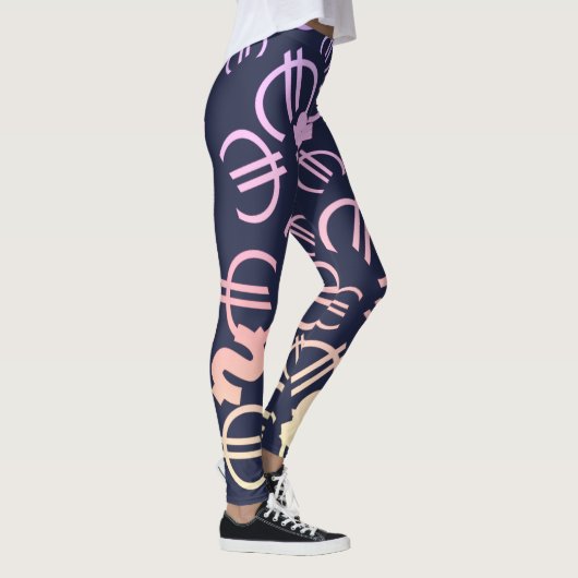 Phantastische Euro Dollars Muster Leggings (Rechts)