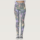 Phantastische Euro Dollars Muster Leggings (Vorderseite)