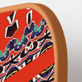 Phantastische Farben in Südafrika Traditionelle Fa Pickleball Schläger (Linke Seite)