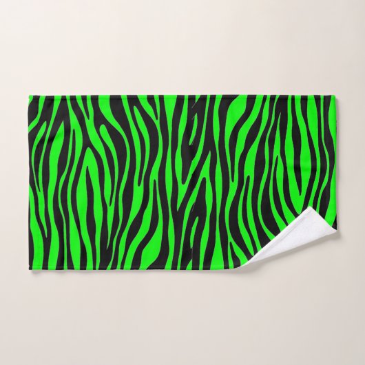Phantastische Farbkombination Lime Green Zebra Badhandtuch Set (Handtuch)