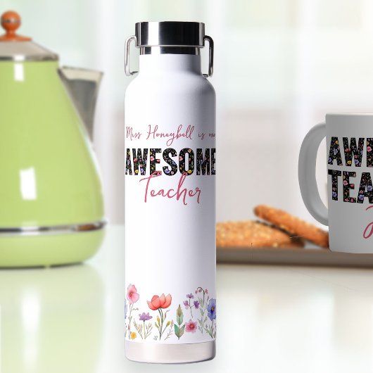 Phantastische fette Wildblume Floral Border Trinkflasche