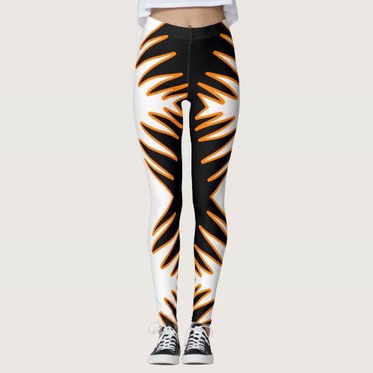 Phantastische Flammen Abstrakte Leggings (Vorderseite)