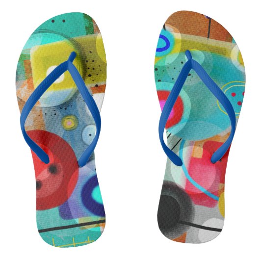 Phantastische FlipFlops Abstrakte Kunst Badesandalen (Fußbett)