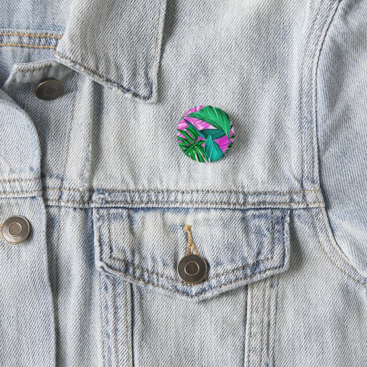Phantastische fluoreszierende tropische Blätter Button (Beispiel)