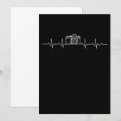 Phantastische Fotokamera Heartbeat Einladung (Vorne/Hinten)