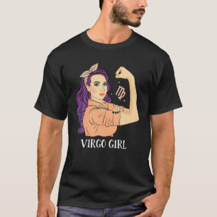 Phantastische Frauenvirgie Starkes Zodiac Girl T-Shirt