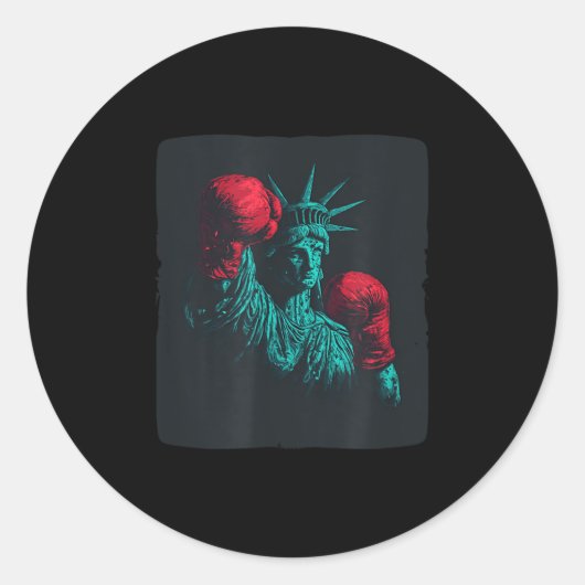 Phantastische Freiheit mit Boxhandschuhen Kostüm Runder Aufkleber (Vorderseite)