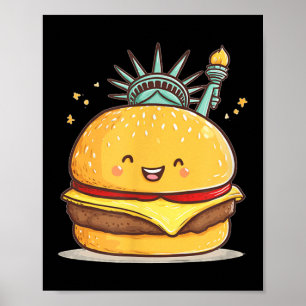 Phantastische Freiheitsstatue Burger-Kostüm für Ju Poster