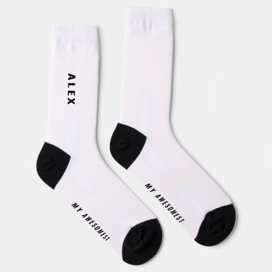 Phantastische Freundin Personalisierter Name Text Socken (Rechts)