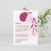 phantastische Fuchsien und weiße Blumen Begleitkarte (Stehend Vorderseite)