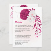 phantastische Fuchsien und weiße Blumen Begleitkarte (Vorne/Hinten)