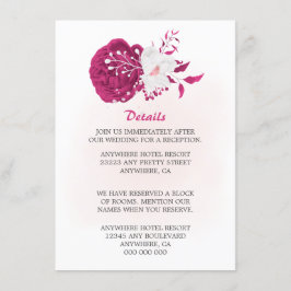 phantastische Fuchsien und weiße Blumen Begleitkarte