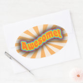 Phantastische Fun Wild Slogan Art Logo Ovaler Aufkleber (Umschlag)