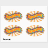 Phantastische Fun Wild Slogan Art Logo Ovaler Aufkleber (Blatt)