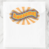 Phantastische Fun Wild Slogan Art Logo Ovaler Aufkleber (Tasche)