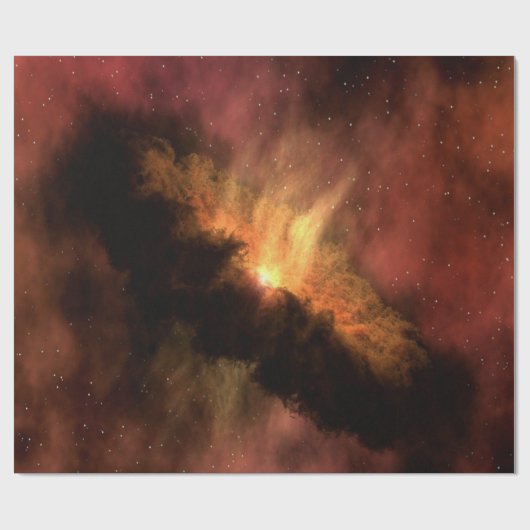 PHANTASTISCHE GALAXIE MIT HELLEN STERNEN GESCHENKPAPIER (Flach)