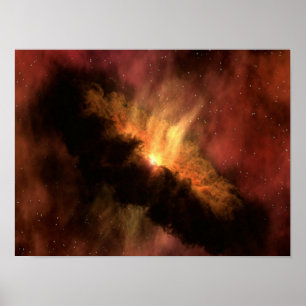 PHANTASTISCHE GALAXIE MIT HELLEN STERNEN POSTER