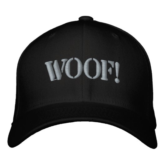 Phantastische Gay Bars Pride WOOF! Bestickte Baseballkappe (Vorderseite)