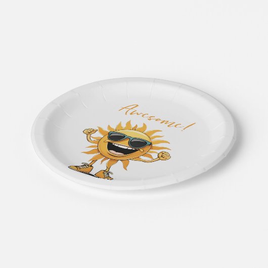 Phantastische Geburtstagsparty Pappteller (Schrägansicht)