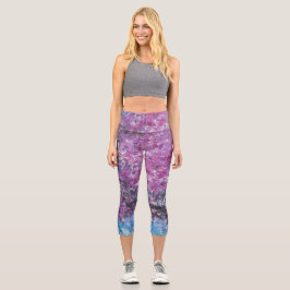 Phantastische Gefärbte Krawatte Capri Leggings