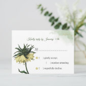 phantastische, gelbe Blume, Grünkarte uAwg RSVP Karte (Stehend Vorderseite)