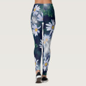 Phantastische gelbe Blumen Leggings (Rückseite)