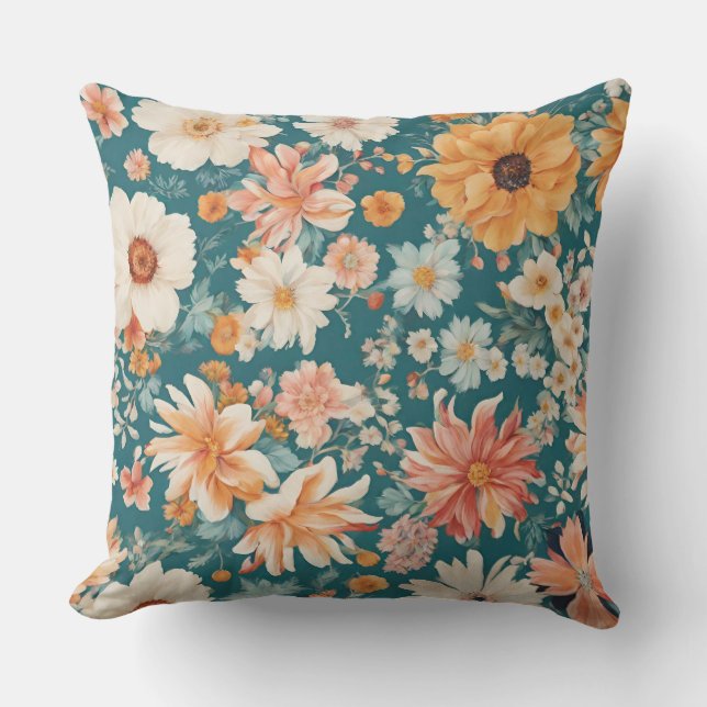 Phantastische Gentle Summer Blume Kissen (Vorderseite)