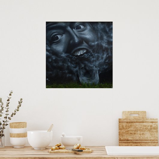 Phantastische Gesichter Graffiti Poster (Küche)